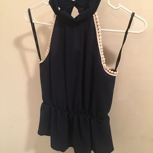 NWT navy halter blouse 💕